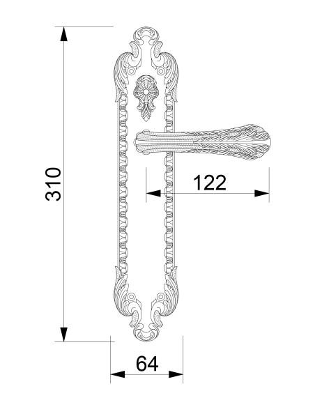 OA 2824. manilla placa .Oro 24k.TREASURE