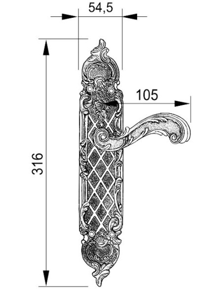 OA1716. manilla placa. oro baño de 24k.