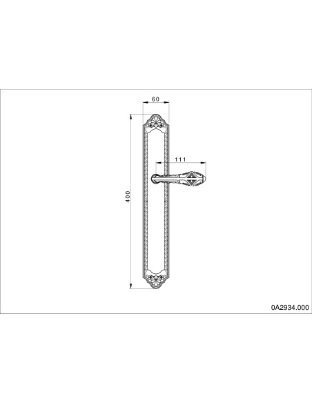 OA 2934.manilla placa. satinado patina mate.