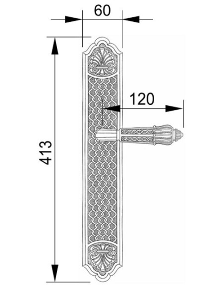 OA3030. manilla placa. plata òxido