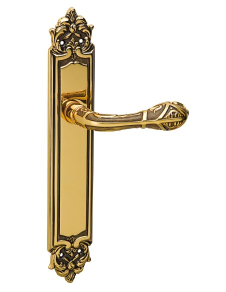 OA 3834. manilla placa. oro 24k patina negra.