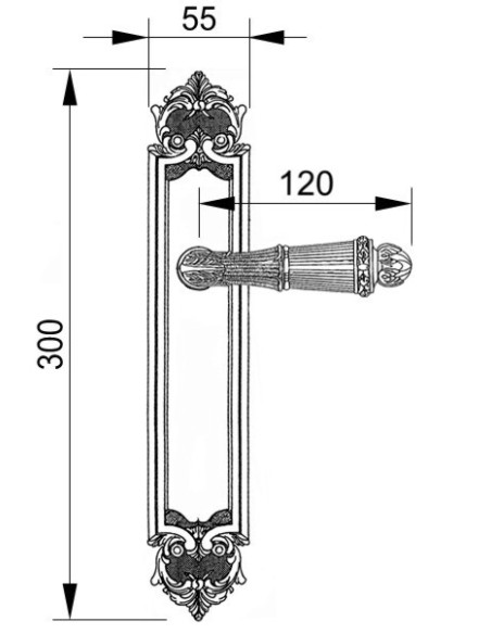 OA 3870. manilla placa. oro 24k