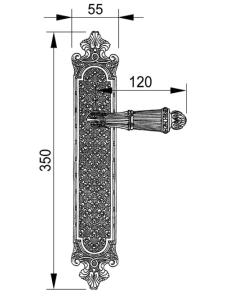 OA 4620. manilla placa. oro 24k.