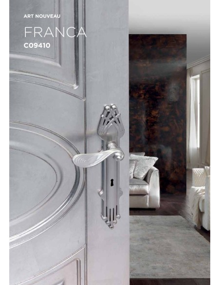 FRANCA - C09410 manilla placa , cromo brillo