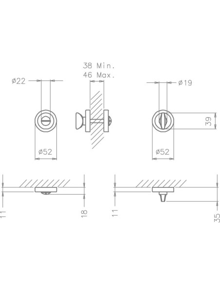 TUPAI 800 CONDENA WC Cromo inox.