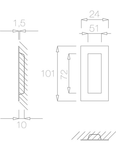 TUPAI 1696 TIRADOR EMPOTRABLE
