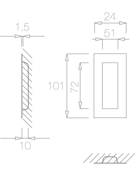 TUPAI 1696 TIRADOR EMPOTRABLE