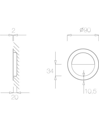 TUPAI 1697 TIRADOR EMPOTRABLE