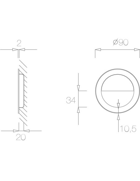 TUPAI 1697 TIRADOR EMPOTRABLE