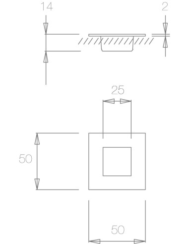 TUPAI 2187 TIRADOR EMPOTRADO