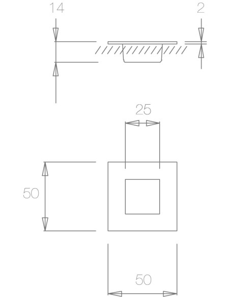 TUPAI 2187 TIRADOR EMPOTRADO