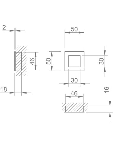 TUPAI 3078 TIRADOR EMPOTRADO