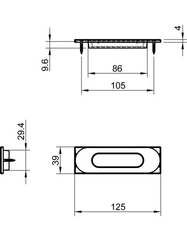 TUPAI 4052 TIRADOR EMPOTRADO