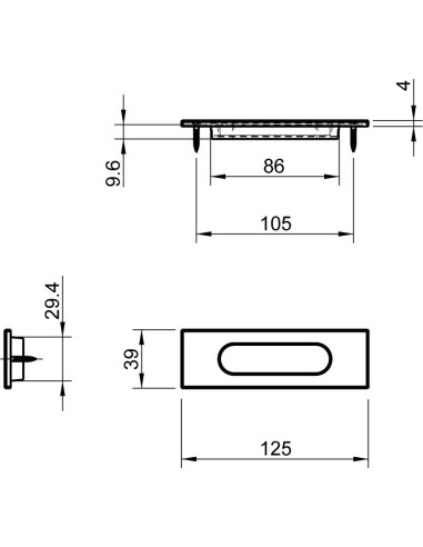 TUPAI 4053 TIRADOR EMPOTRADO
