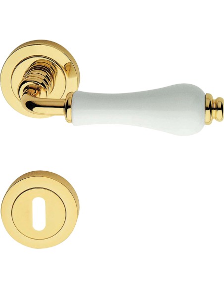 DALIA , manilla roseta bocallave porcelana