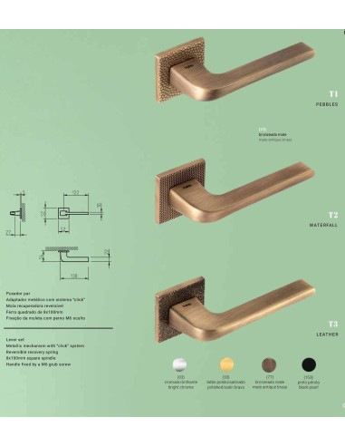 TUPAI 4007 5SQ. TEXTURADO ROSETA, BRONCE MATE