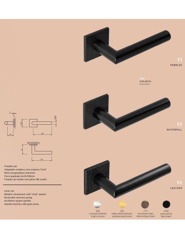 TUPAI 4002 5SQ. NEGRO PERLA , ROSETA TEXTURADA