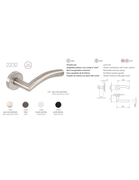 TUPAI 2232. ACERO INOX. SATINADO